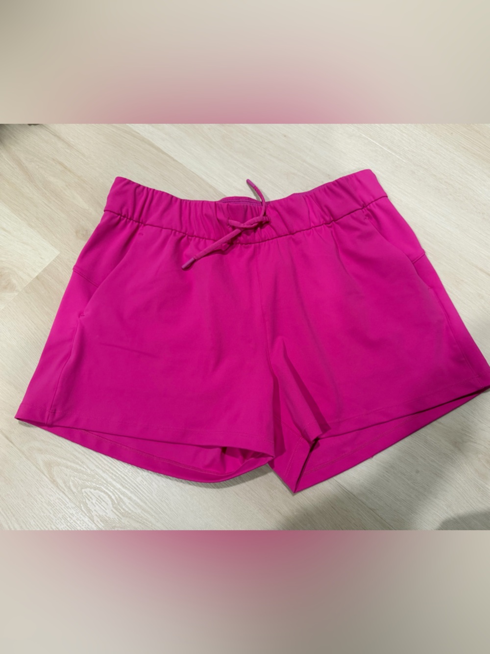 ZYIA Bright Hot Pink Athletic Drawstring Shorts